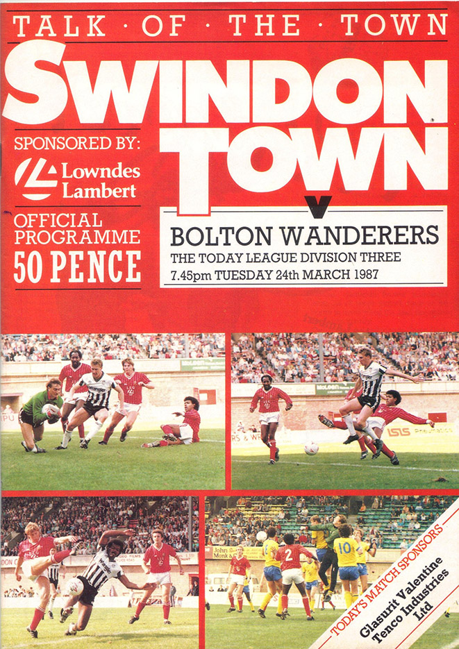 <b>Tuesday, March 24, 1987</b><br />vs. Bolton Wanderers (Home)